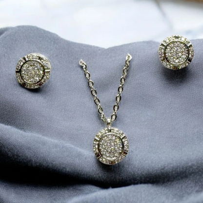 Evil Eye Necklace and Earrings Set
