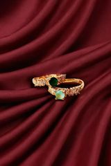 Vogue Wing Emerald Ring - Premium Artificial Jewelry