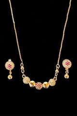 Vogue Wing Golden Halo Set - Premium Artificial Jewelry