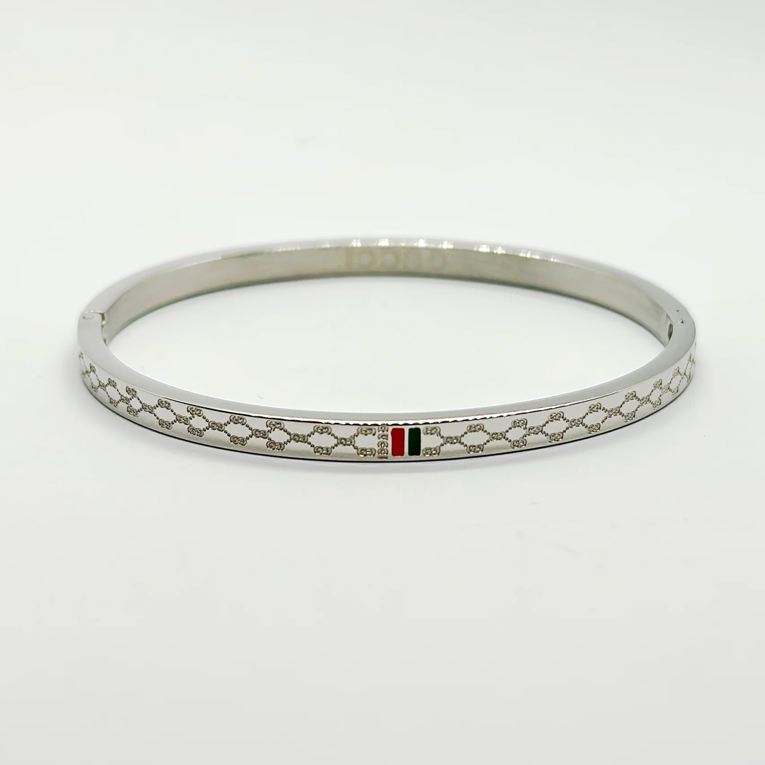Silver Patterned Bangle