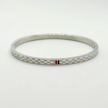 Silver Patterned Bangle