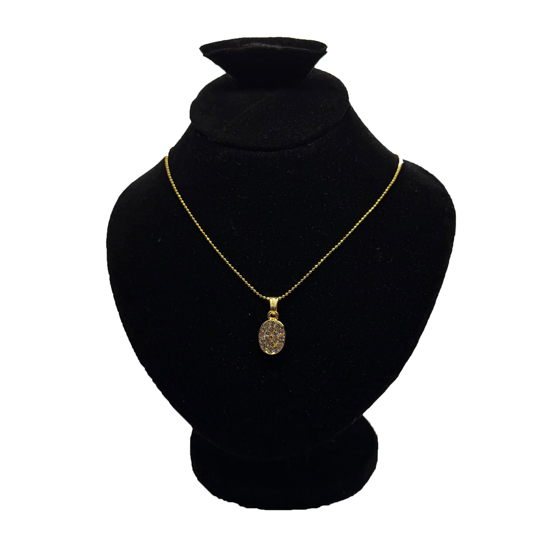 Gleaming Oval Charm Pendant