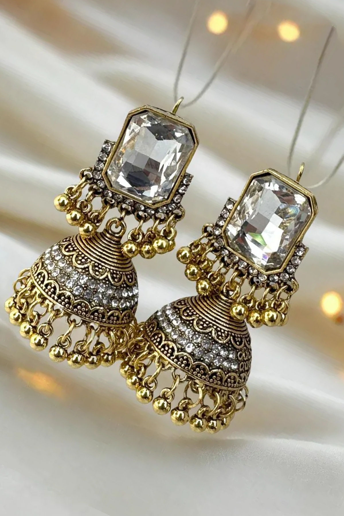 Vogue Wing Mehfil Glow Jhumka - Premium Artificial Jewelry